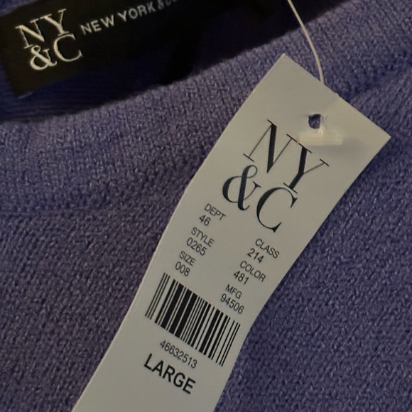 Blue NY & Co Sweater with Back Cut-Outs - Picture 3 of 3